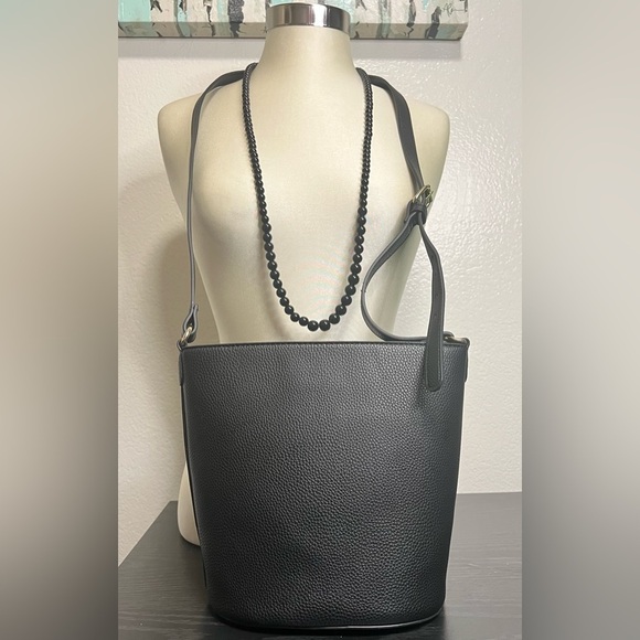 Nanette Lepore Loren Black Bucket Bag Purse - Picture 2 of 15